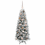 Árbol de Navidad artificial 120 cm PVC y Plástico y Acero y PE