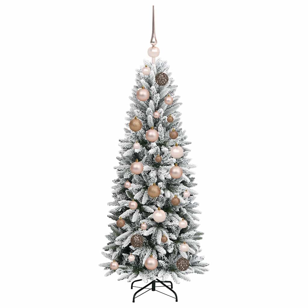 Árbol de Navidad artificial 120 cm PVC y Plástico y Acero y PE