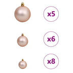 Árbol de Navidad artificial 120 cm PVC y Plástico y Acero y PE