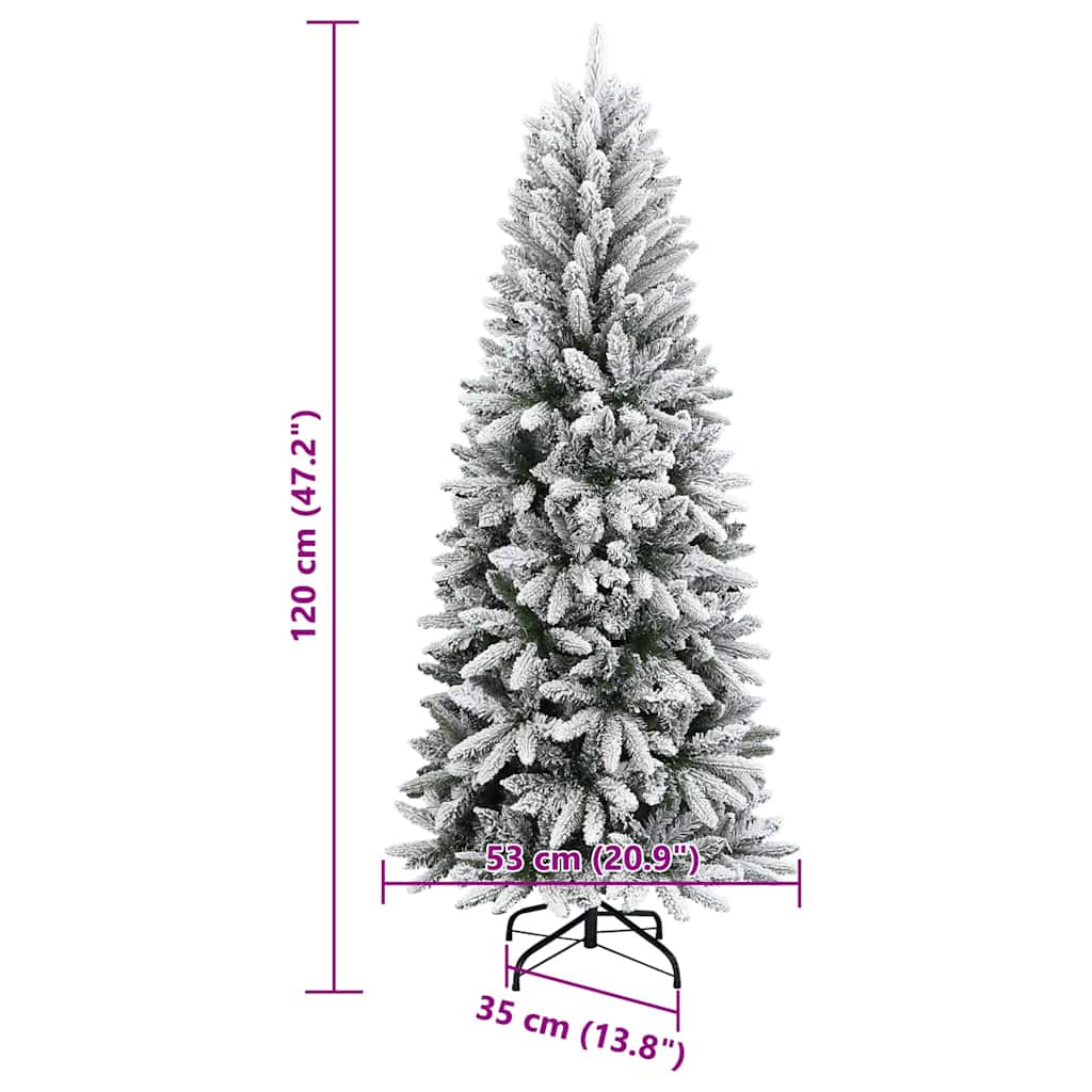Árbol de Navidad artificial 120 cm PVC y Plástico y Acero y PE