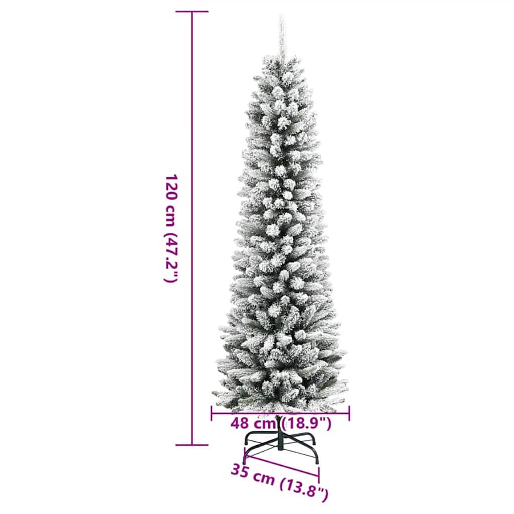 Árbol de Navidad artificial 120 cm PVC, Metal y Plástico