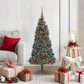 Árbol de Navidad Artificial Pre-iluminado con Juego de Bolas