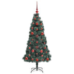 Árbol de Navidad Artificial Pre-iluminado con Juego de Bolas