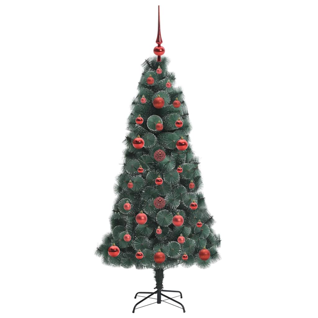 Árbol de Navidad Artificial Pre-iluminado con Juego de Bolas