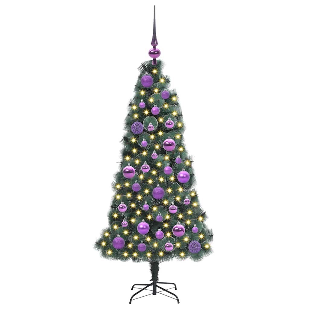 Arbolito de Navidad Artificial Preiluminado con Set de Bolas