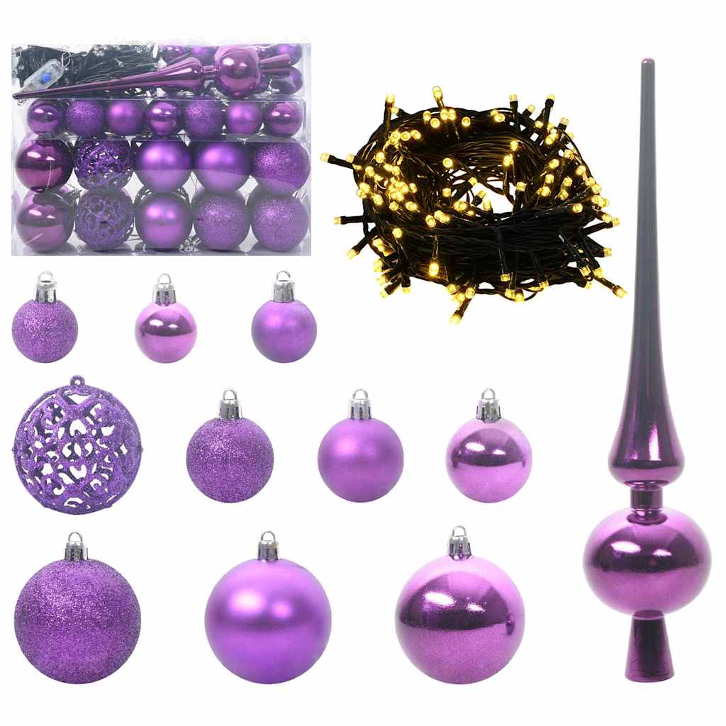 Arbolito de Navidad Artificial Preiluminado con Set de Bolas