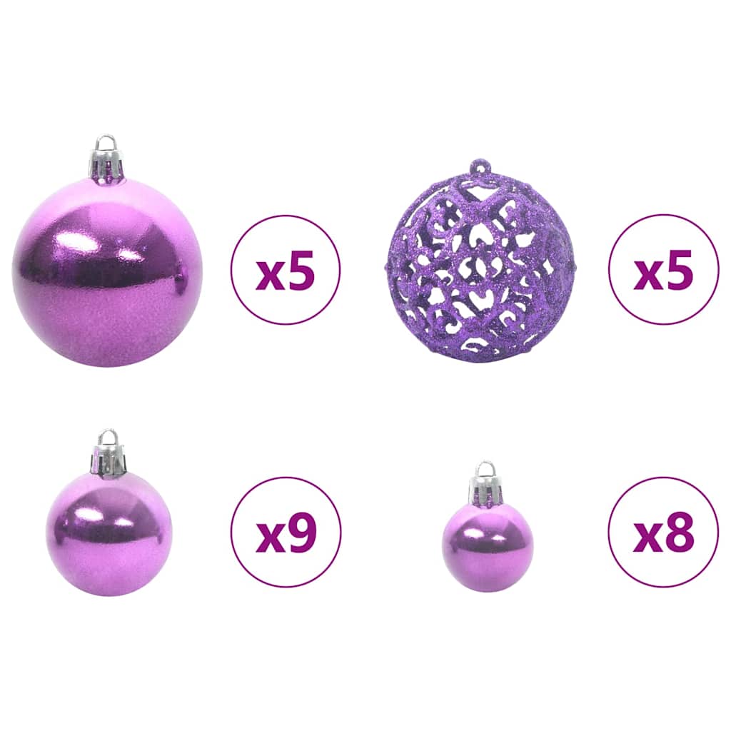Arbolito de Navidad Artificial Preiluminado con Set de Bolas