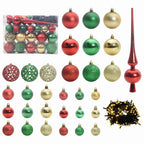 Árbol de Navidad Artificial Preiluminado con Conjunto de Bolas