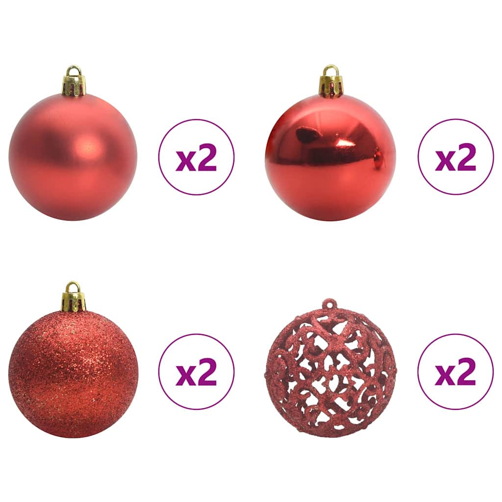 Árbol de Navidad Artificial Preiluminado con Conjunto de Bolas