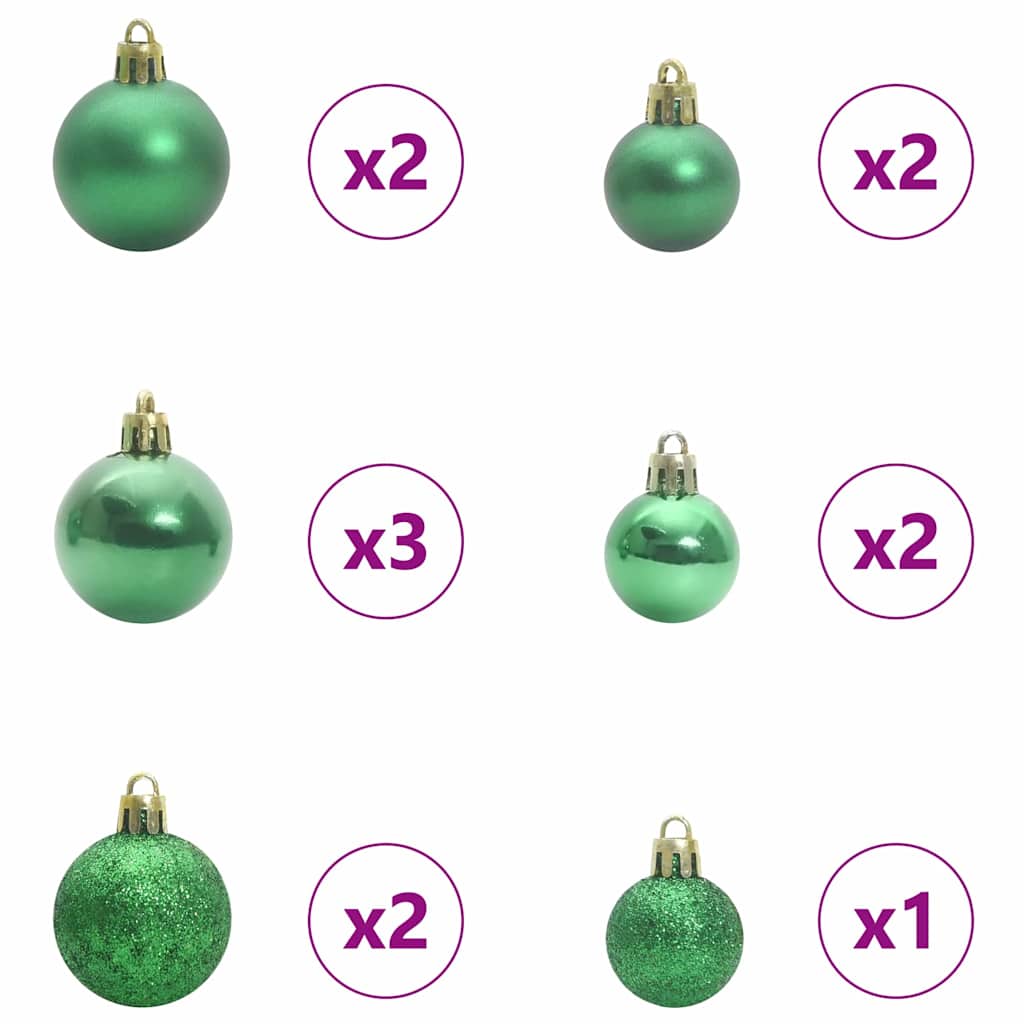 Árbol de Navidad Artificial Preiluminado con Conjunto de Bolas