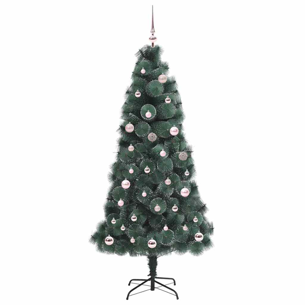 Árbol de Navidad artificial iluminado con juego de bolas 150 cm