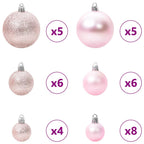 Árbol de Navidad artificial iluminado con juego de bolas 150 cm