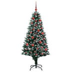 Árbol de Navidad artificial Verde 150 cm PVC y Acero y Plástico