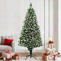 Árbol de Navidad artificial Verde 150 cm PVC y Acero y Plástico
