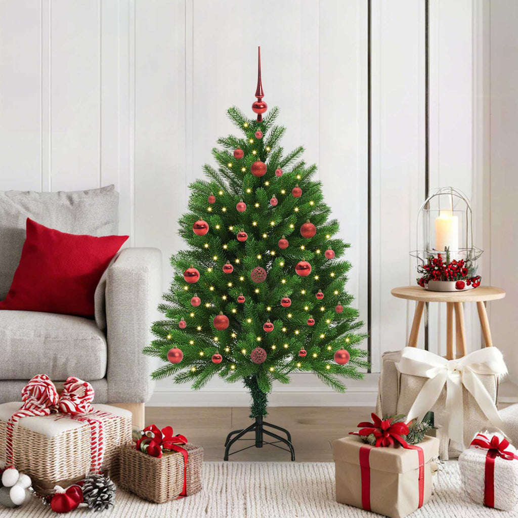 Árbol de Navidad con 150 LED con soporte Verde 120 cm PE