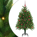 Árbol de Navidad con 150 LED con soporte Verde 120 cm PE