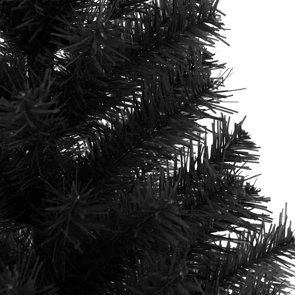 Árbol de Navidad con 150 LED con soporte Negro 120 cm PVC