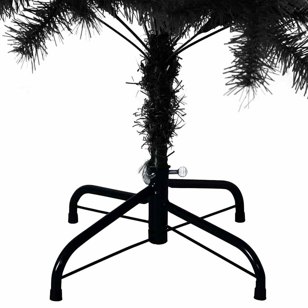 Árbol de Navidad con 150 LED con soporte Negro 120 cm PVC