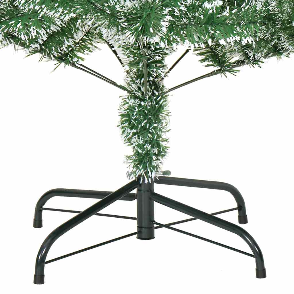 Árbol de Navidad Artificial Nevado con Luz LED Verde y 150 cm