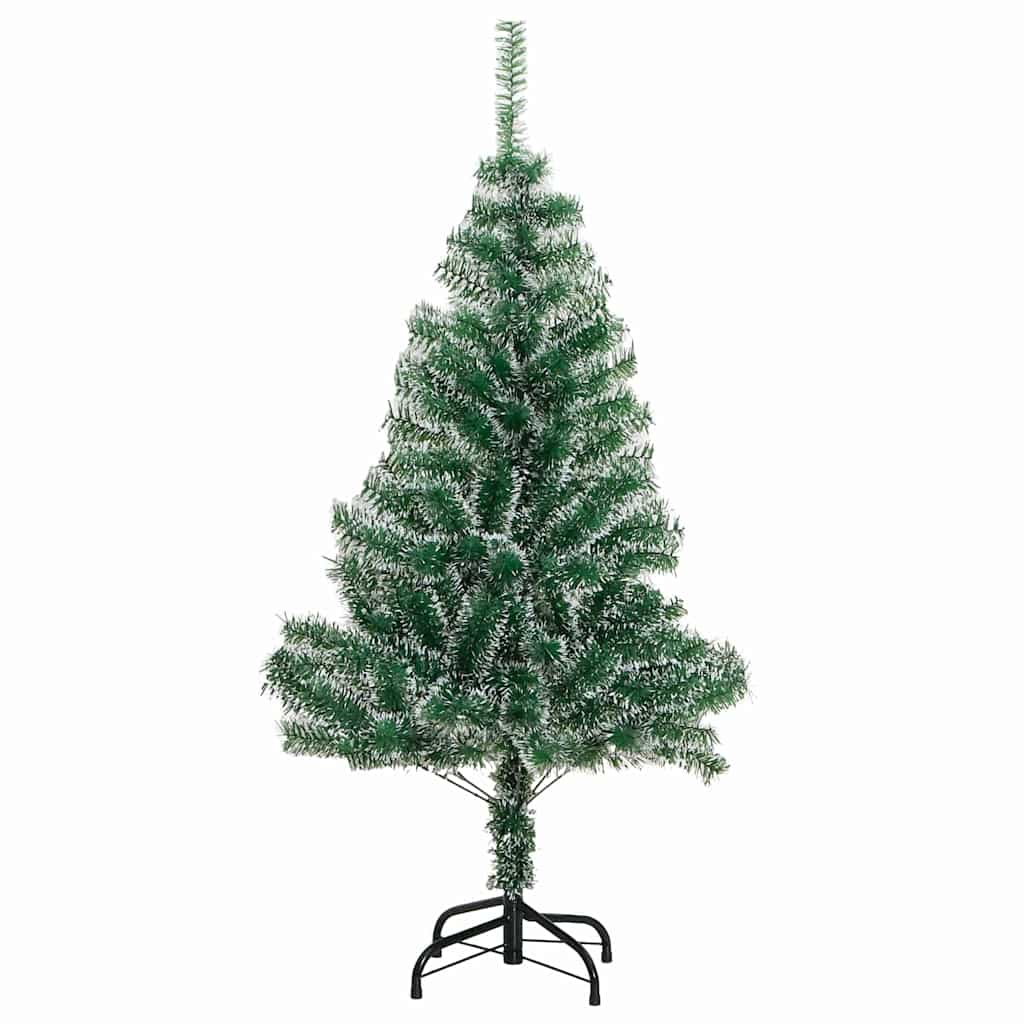 Árbol de Navidad Artificial Nevado con Luz LED Verde y 150 cm