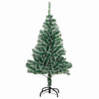 Árbol de Navidad Artificial Nevado con Luz LED Verde y 150 cm