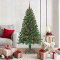 Árbol de Navidad artificial Verde 150 cm PVC y Acero y Plástico