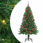 Árbol de Navidad artificial Verde 150 cm PVC y Acero y Plástico
