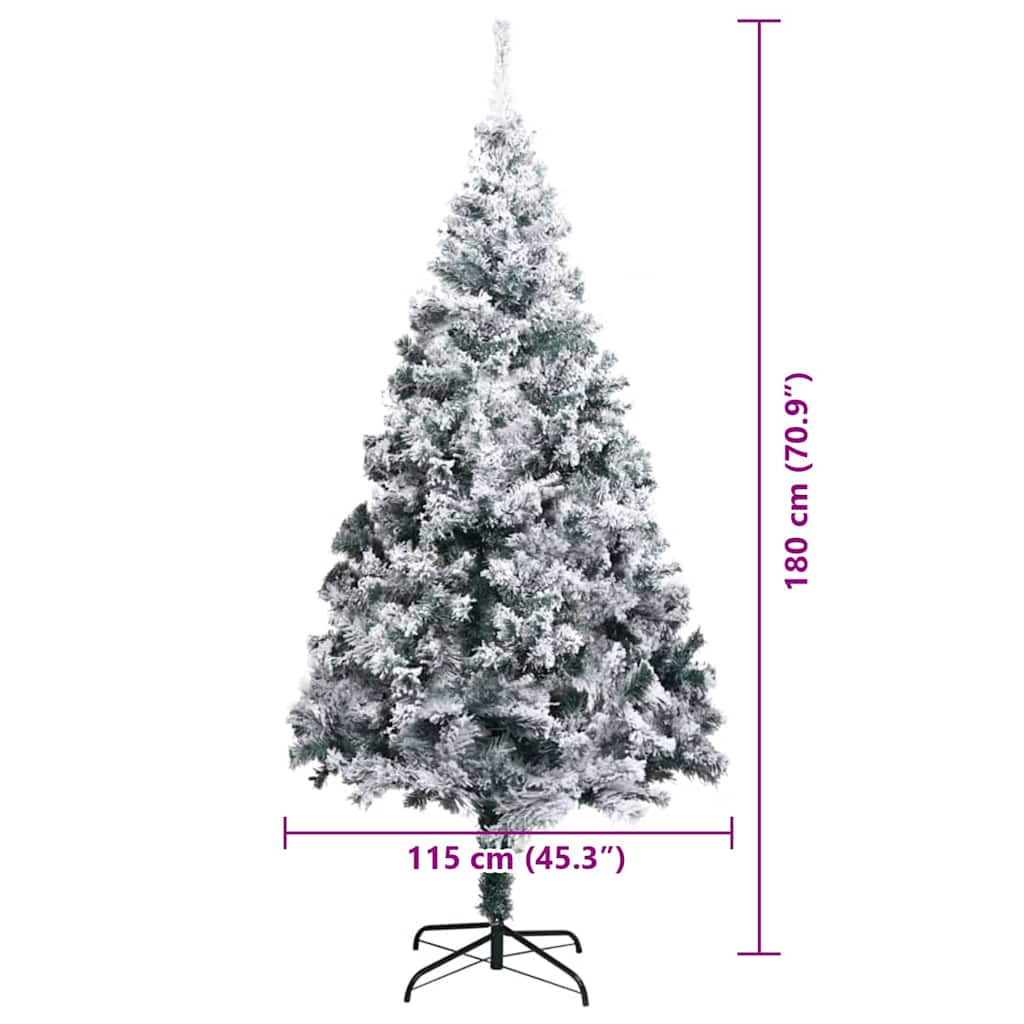 Árbol de Navidad artificial 180 cm PVC y Acero y Plástico