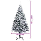 Árbol de Navidad artificial 180 cm PVC y Acero y Plástico