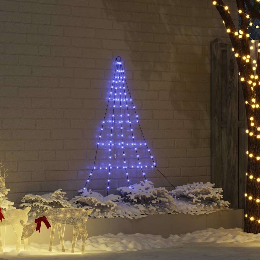Árbol de Navidad LED con estacas de tierra Azul 182 cm Metal