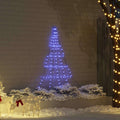 Árbol de Navidad LED con estacas de tierra Azul 182 cm Metal