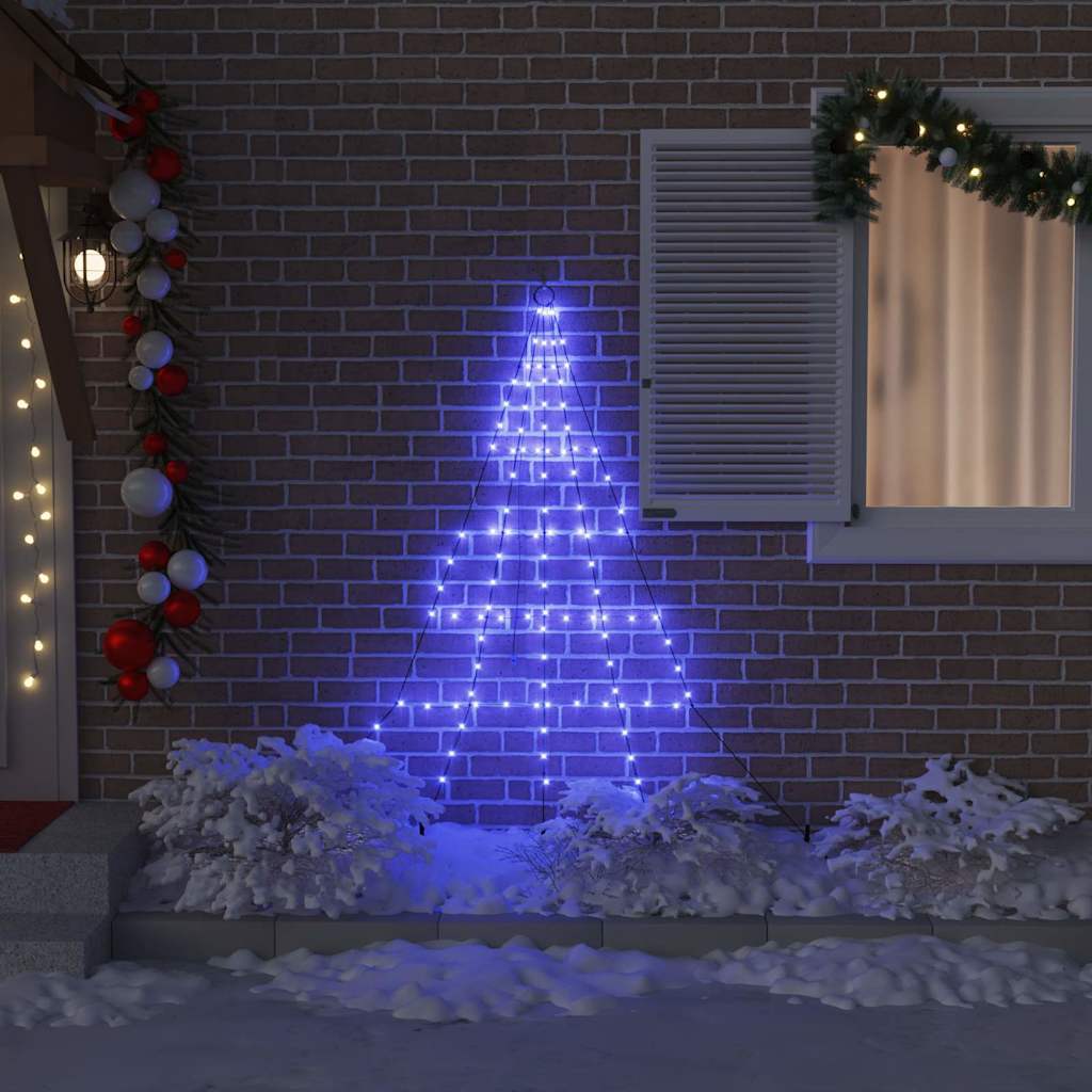 Árbol de Navidad LED con estacas de tierra Azul 182 cm Metal