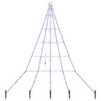 Árbol de Navidad LED con estacas de tierra Azul 182 cm Metal