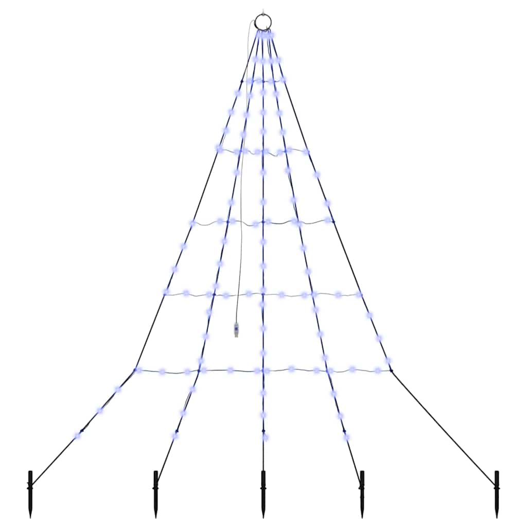 Árbol de Navidad LED con estacas de tierra Azul 182 cm Metal