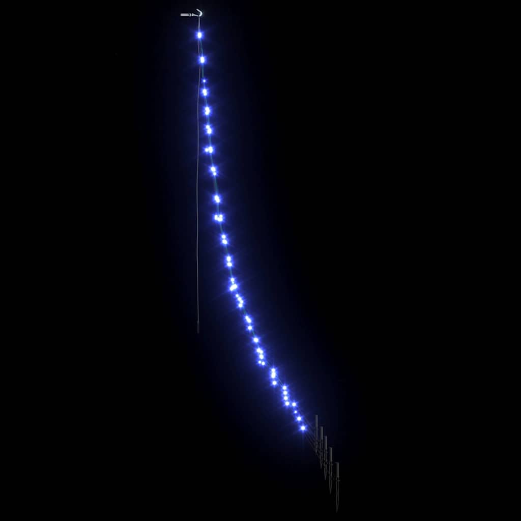 Árbol de Navidad LED con estacas de tierra Azul 182 cm Metal