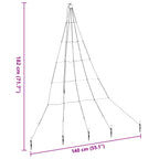 Árbol de Navidad LED con estacas de tierra Azul 182 cm Metal