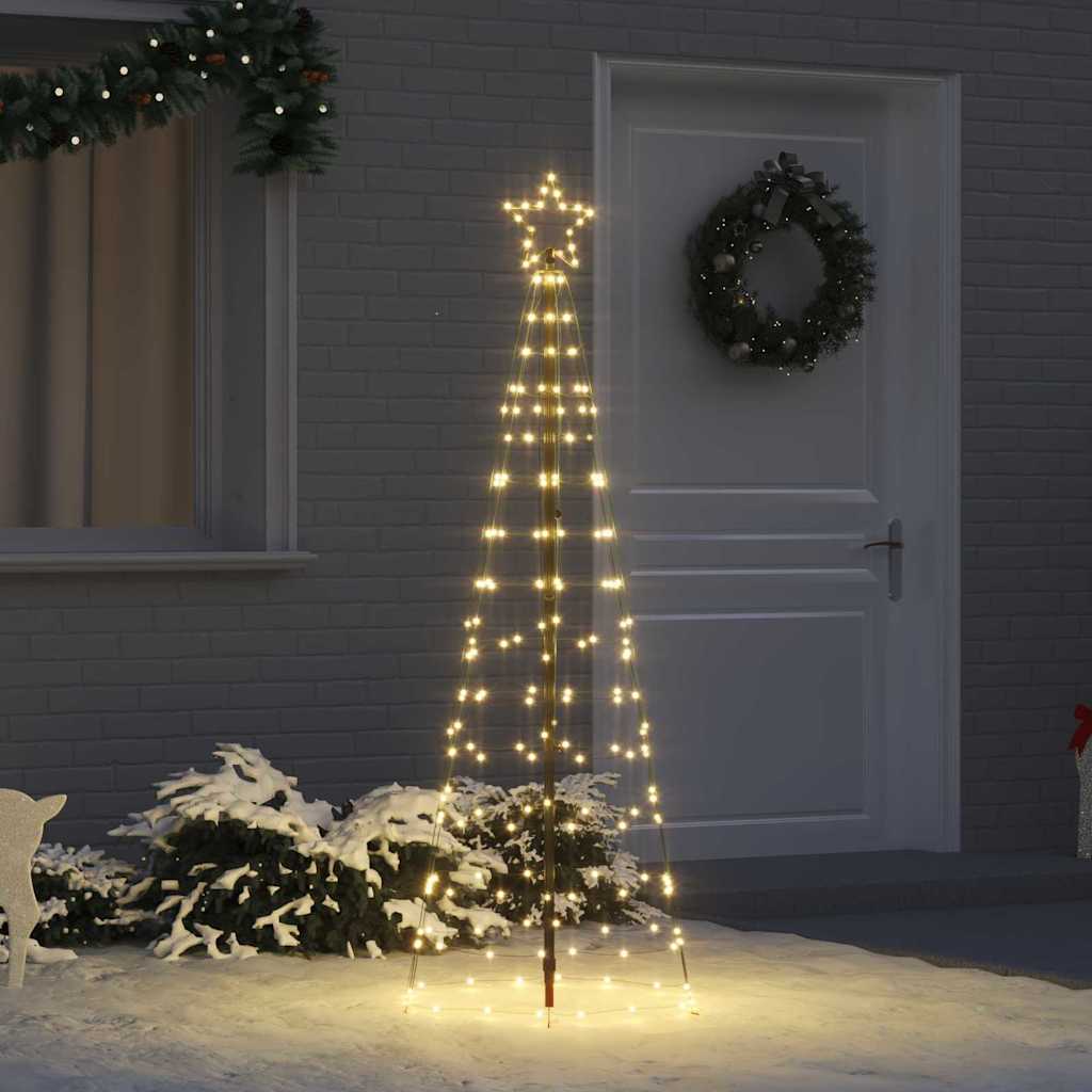 Árbol de Navidad LED con estacas de tierra Azul 250 cm Hierro