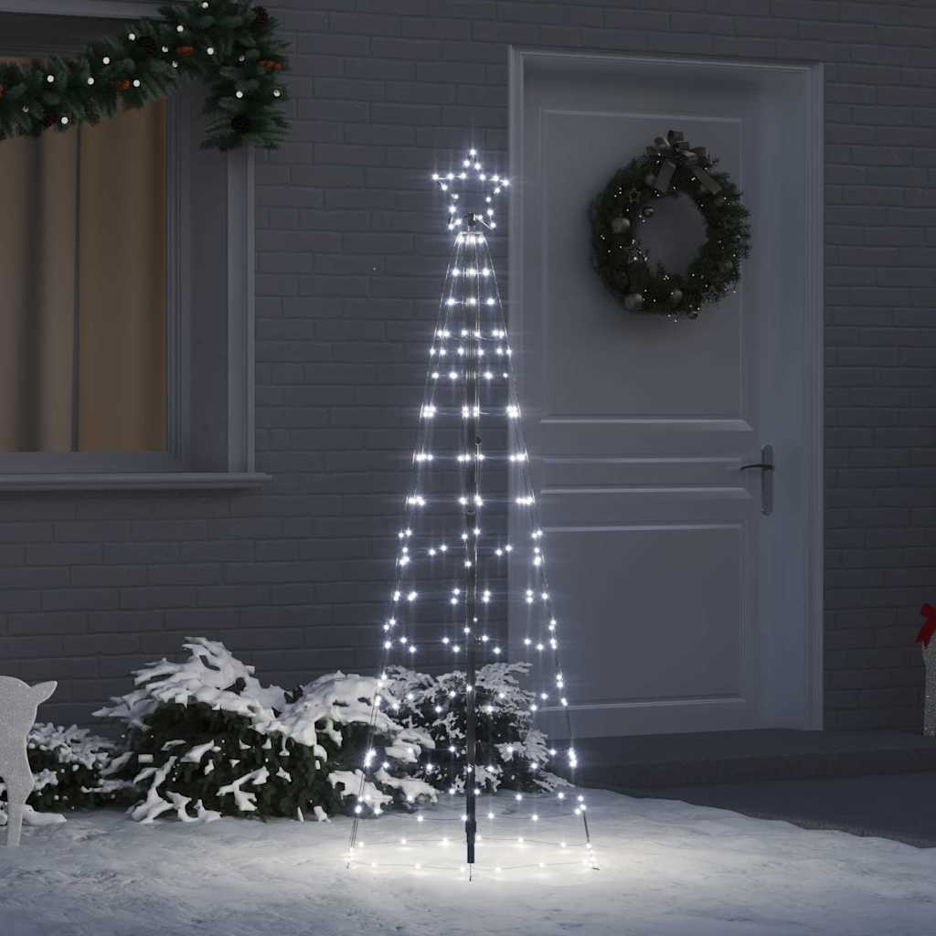 Árbol de Navidad LED con estacas de tierra Azul 250 cm Hierro