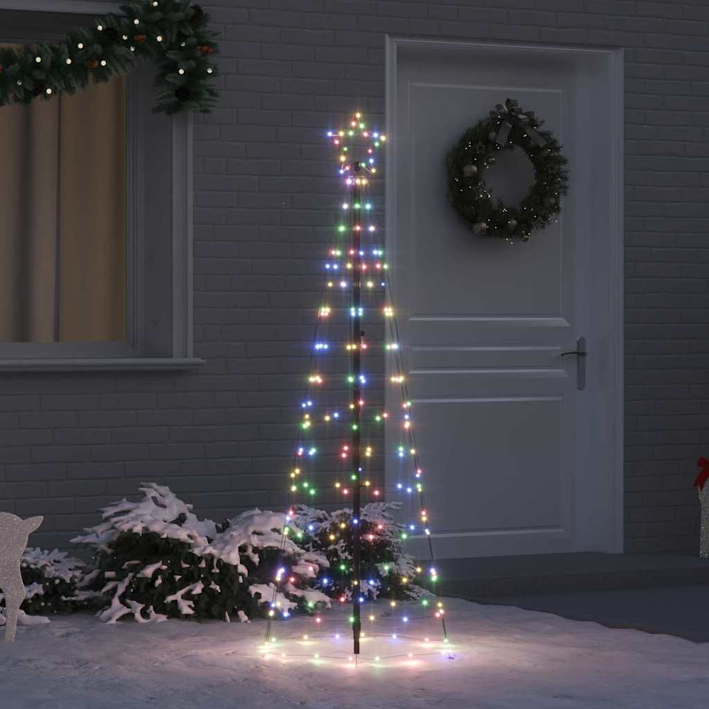 Árbol de Navidad LED con estacas de tierra Azul 250 cm Hierro