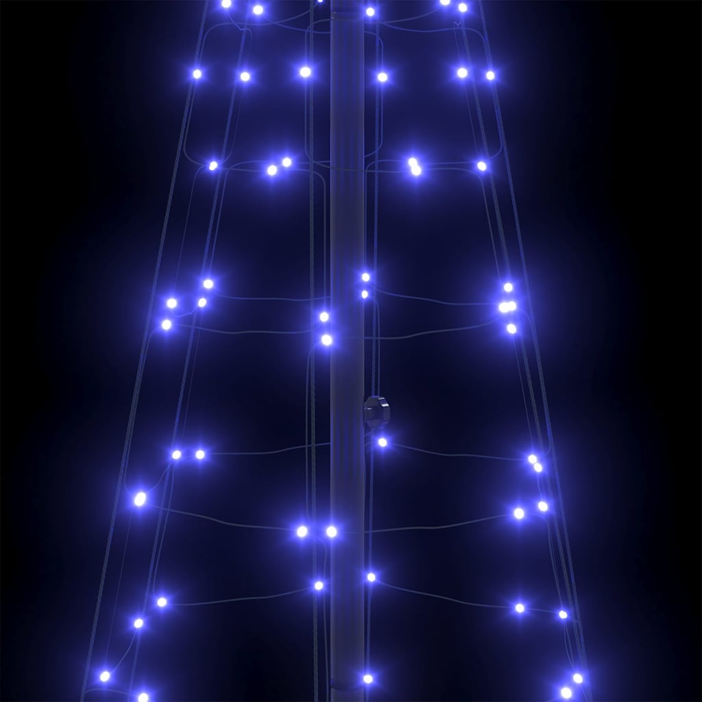 Árbol de Navidad LED con estacas de tierra Azul 250 cm Hierro