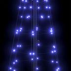 Árbol de Navidad LED con estacas de tierra Azul 250 cm Hierro