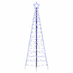 Árbol de Navidad LED con estacas de tierra Azul 250 cm Hierro