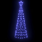 Árbol de Navidad LED con estacas de tierra Azul 250 cm Hierro