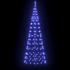 Árbol de Navidad LED con estacas de tierra Azul 250 cm Hierro