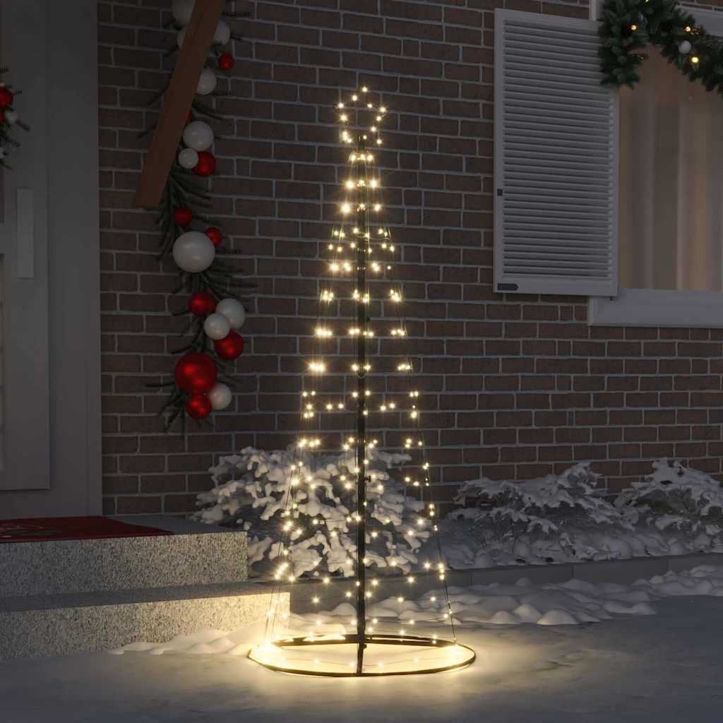 Árbol de Navidad LED con 390 LED Cálido 250 cm Hierro