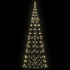 Árbol de Navidad LED con 390 LED Cálido 250 cm Hierro