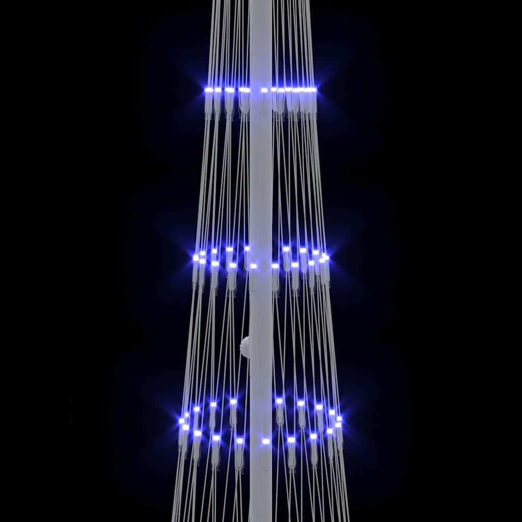 Árbol de Navidad LED con 230 LED Azul 51 x 51 x 190 cm Metal