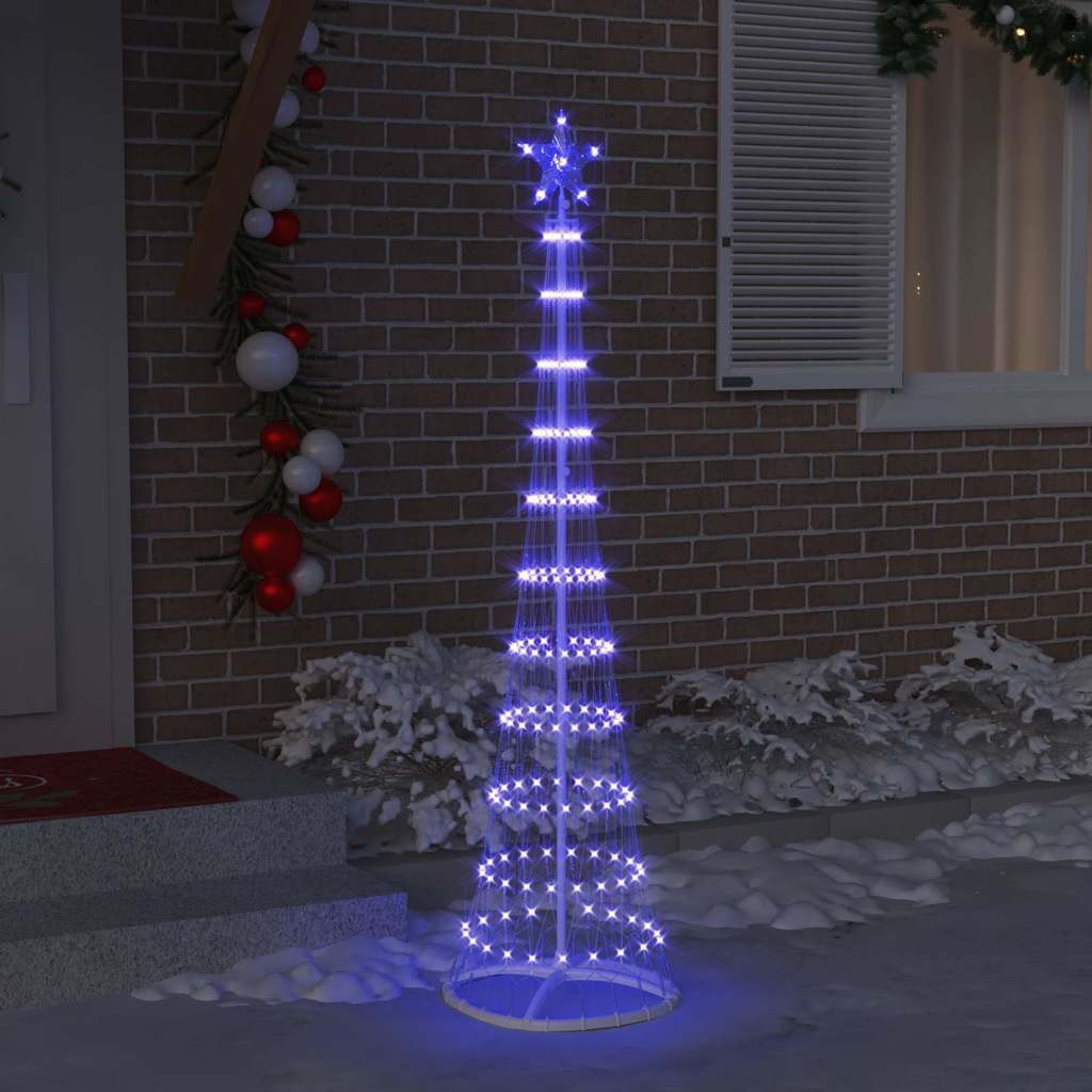 Árbol de Navidad LED con 230 LED Azul 51 x 51 x 190 cm Metal
