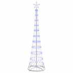 Árbol de Navidad LED con 230 LED Azul 51 x 51 x 190 cm Metal