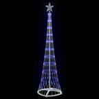 Árbol de Navidad LED con 230 LED Azul 51 x 51 x 190 cm Metal